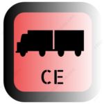 Ilustracija "CE kategorija - Kamion sa prikolicom"